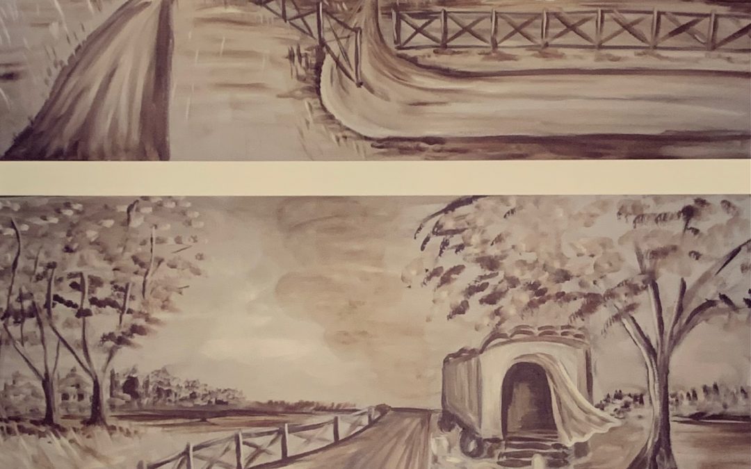 Wizard of Oz Mural (b&w)